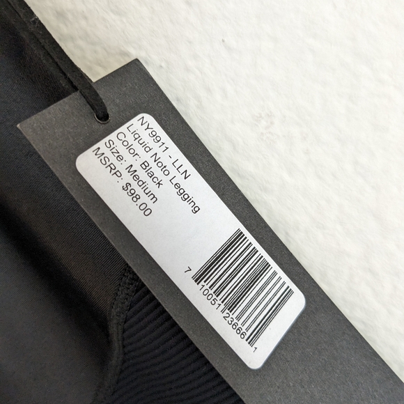 NOLI NWT Liquid Noto Black Leggings Women's Size Medium - Picture 7 of 8